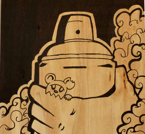 Bear Spray | Wood Wall Art
